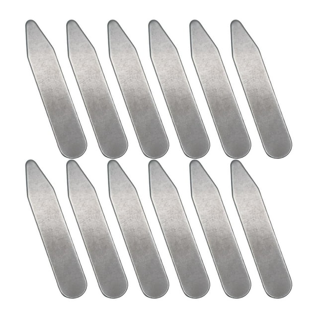 12x Varillas de cuello, insertos invisibles para cuello de camisa para camisas de vestir de hombres y mujeres 558 cm x 1 cm x 008 cm