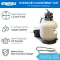 thumbnail image 3 of HYDROTOOLS by Swimline 14" Sand Filter Combo Set, 2400 GPH, 60lb Capacity, 3 of 8