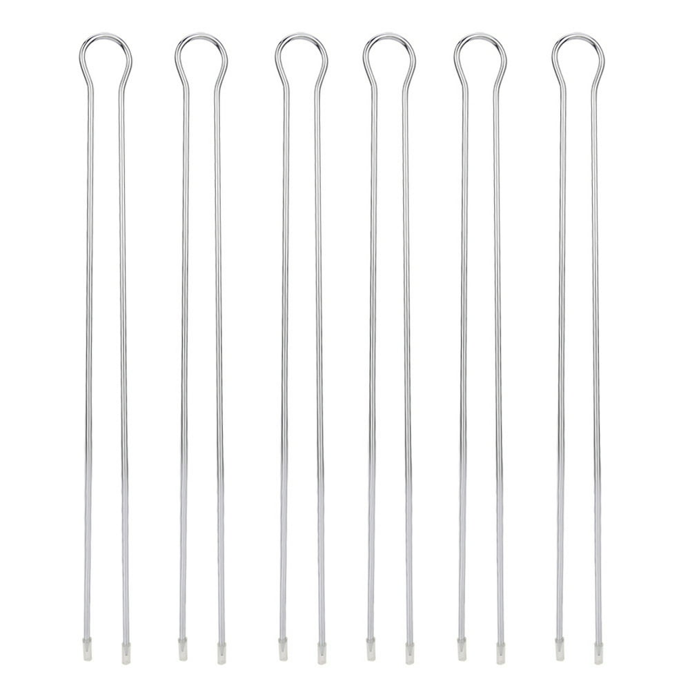Mgaxyff 6Pcs Metal BBQ Grilling Fork Sticks Skewer BBQ Grill Set