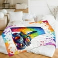 thumbnail image 5 of Tractor Blanket, Custom Initial Birthday Gift Blanket, Colorful 50 x 40 Inches Tractor Blanket for Boy Adults, Cool Soft Cozy Fuzzy Monogram Blanket for Bed Bedding Room, Travel, Sofa, Camping, 5 of 6