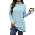 thumbnail image 2 of Abomasnow Women's Mock Turtleneck Sweaters Plus Size Long Sleeve Casual Knit Pullover 2025 Tunic Tops 2025 Lightweight Sweaters, 2 of 8