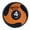 Black / Orange, variant on 9 in. Deluxe Medicine Ball - Black-Purple