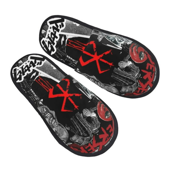 Berserk Slippers for Women Men Cotton Home Slippers Soft Fleece for Indoor Outdoor