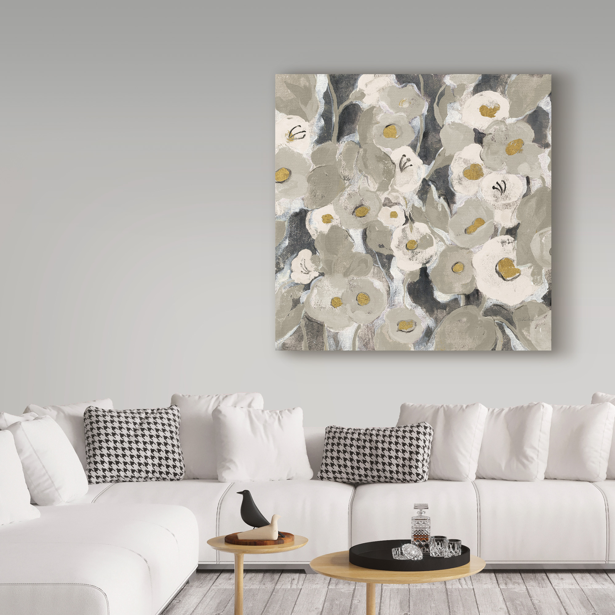 Trademark Fine Art 'Velvety Florals Neutral II' Canvas Art by Silvia Vassileva