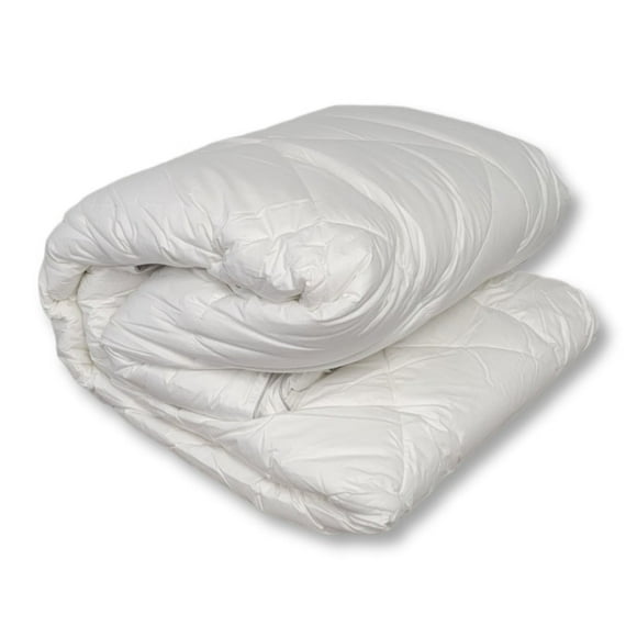 Cotton House - Hotel Comfort Synthetic Duvet, 100% Cotton, 100% MicroGel Fiber 3D Filling, King Size, White