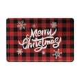 thumbnail image 2 of YingTaiLi Merry Christmas Rug Red Buffalo Plaid Kitchen Rug,16x24 Inch for Christmas Decor,Entrance Winter Christmas Decorative Doormat Anti-Slip Rubber Backed Outdoor Indoor Low Profile Floor Mat, 2 of 6