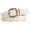 Beige, variant on A And Versatile Wide Belt with Solid Color Square Buttons And for Ladies Men's Adjustable Belt