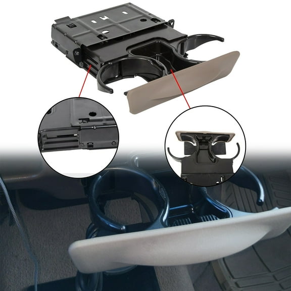 Kojem Dash Cup Holder for 1999-2004 Ford F-250 F-350 F-450 F-550 Drink Cup Stand Bottle Tan