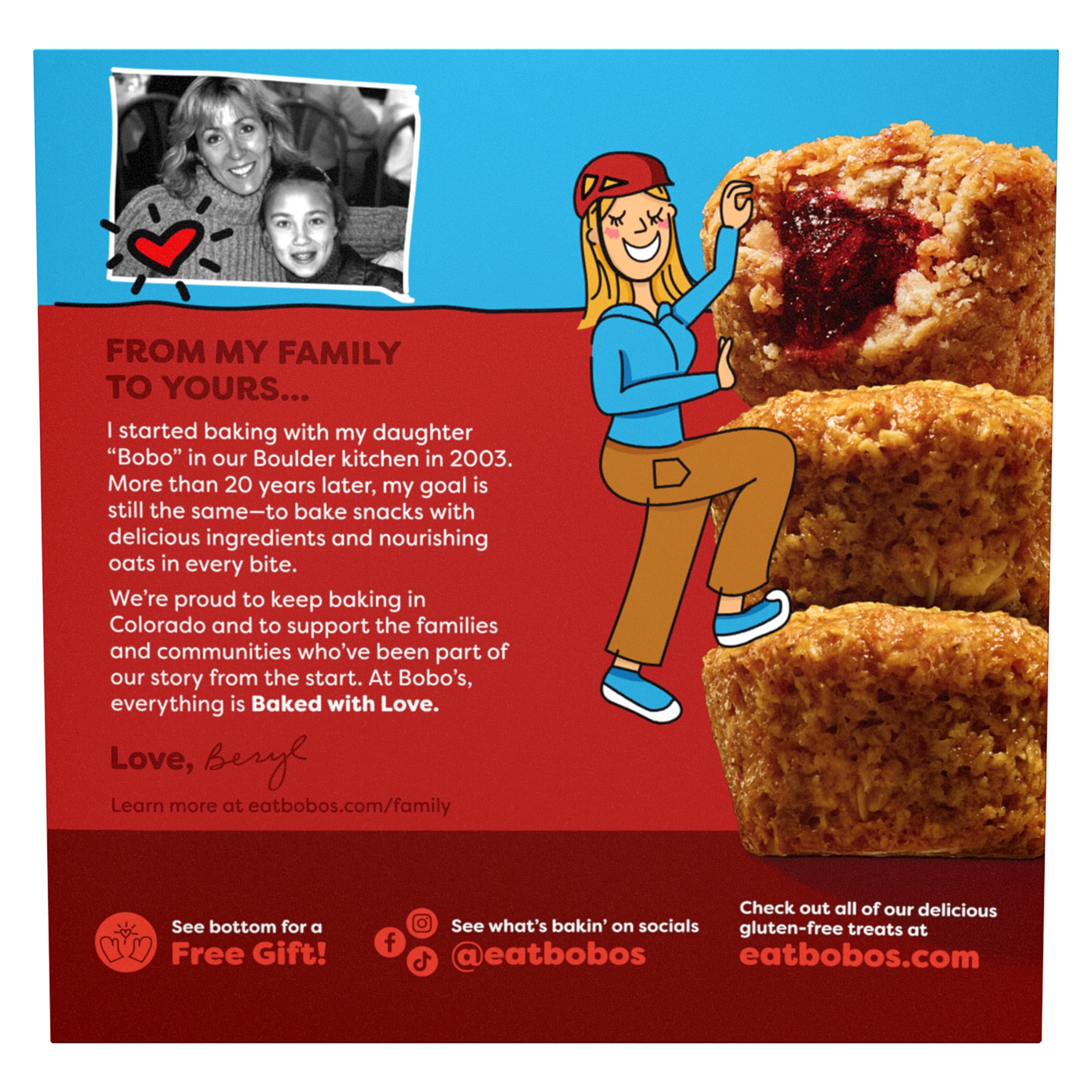 Bobo's Oat Bites, Cherry Pie Stuff'd, 6 Pack of 1.3oz bars