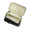 thumbnail image 6 of Unique Bargains Floral Makeup Bag Zipper Flower Cosmetic Pouch Black, 6 of 7