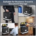 thumbnail image 2 of Fireproof Document Box,Blacksmith 2 Tier Fireproof Safe Box for File Documents with Lock and Pockets,Black, 2 of 7