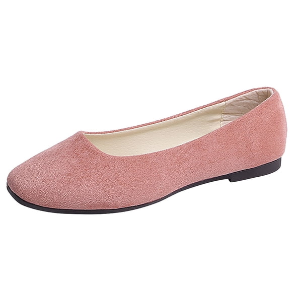 Rinsvye Femmes Filles Unies Grandes Chaussures Décontractées pour Femmes pour l'Automne Taille à Enfiler Plates Chaussures d'Affaires Décontractées pour Femmes Talon Peu Profond Confort Décontracté Simples Chaussures Décontractées pour Femmes à Enfiler