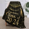 thumbnail image 2 of Graduation Celebration Flannel Blanket,Congratulations Class of 2024 Soft Lightweight Throw Blankets Gifts for Women Men,60" x 80" Perfect for Couch Bed Home Travel Decor, 2 of 6