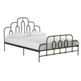 Novogratz Boutique Olivia Metal Bed, Queen Size Frame, Black and Gold
