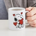 thumbnail image 4 of CafePress - Snoopy On Heart Mugs - 11 oz Ceramic Mug - Novelty Coffee Tea Cup, 4 of 4