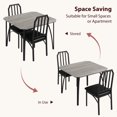 thumbnail image 3 of Bistro Set for 2, Kitchen Table and Chairs Set with Tempered Glass Top and PU Cushions, 3 of 9
