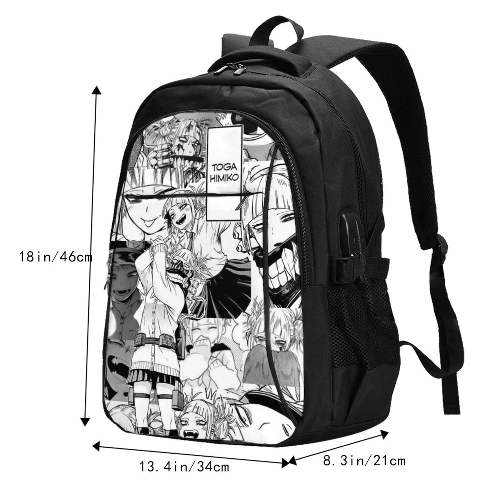 My Hero Academia Himiko Toga Travel Backpack With Usb Charging