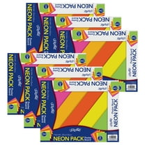 UCreate Poster Board, 5 Assorted Colors, Neon, 11" x 14", 5 Sheets Per Pack, 6 Packs