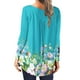 thumbnail image 3 of Camiseta de moda sexy informal para mujer, blusa estampada de manga larga con cuello en V y fruncido Fridja  bvmnju3855, 3 of 6