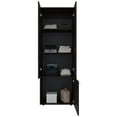 thumbnail image 5 of Bedroom Dressers Home 3 Door Closet System with Hanging Rod for clothes and interior Shelves, Manufactured Wood Freestanding Bedroom Storage, Utility Room or Laundry Room Furniture, Stained Walnut,Ch, 5 of 8