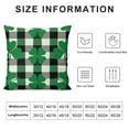 thumbnail image 6 of Nawypu  St. Patrick’s Day Clover Throw Pillow Covers Lucky Shamrocks Green Black Buffalo Plaid Check Cotton Linen Throw Lumbar Pillow Cover Farmhouse Decor 2pc, 6 of 6