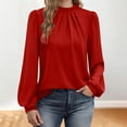 thumbnail image 4 of KyCheLot Womens Work Blouses Dressy Business Long Sleeve Pleated Front Casual Tops Dailywear, 4 of 5