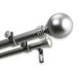 thumbnail image 2 of InStyleDesign  Sphere 1 Inch Diameter Adjustable Double Curtain Rod - Satin Nickel 66 to 120 inch, 2 of 2