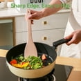 thumbnail image 4 of HEFILD Wooden Spatulas 2-Pack for Cooking, Nonstick, Long Handle Utensils, 4 of 5