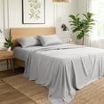 thumbnail image 6 of Ivy Union Microfiber Sheet Set - 4-Pieces - Breathable - Deep Pocket, King, Cloud Gray, 6 of 10