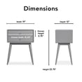 thumbnail image 2 of Elle Decor Rory Two Drawer Side Table, Gray, 2 of 8