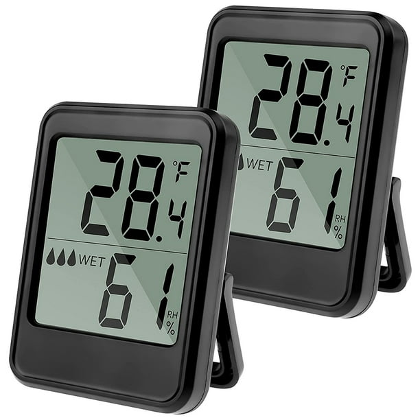Humidity Gauge 2 Packs Temperature Humidity Monitor for Home Mini Room
