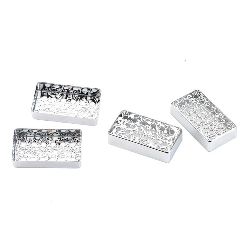CEORPER 2 Pcs Electric Guitars Pickup Cover Flower Pattern Brass Humbuckers Cover