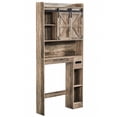 thumbnail image 2 of Ktaxon Farmhouse Over the Toilet Bathroom Storage Cabinet Space Saver, Washed Gray, 2 of 15