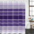 thumbnail image 3 of Purple Ombre Stripe Waterproof Fabric Shower Curtain,Farmhouse Striped Gradient Waterproof Fabric Shower Curtain for Bathroom Curtains Bathtubs Hotel Shower Curtains with 12 Hooks Extra Long 72x96, 3 of 8