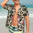 thumbnail image 7 of Kll Men'S Hawaiian Shirt Short Sleeve Button Down Beach Shirts-Leopard Dots Seamless Pattern, 7 of 7