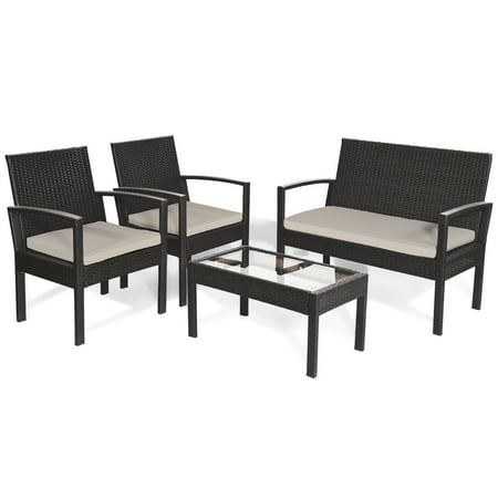 Gymax 4 Pc Rattan Patio Furniture Set Garden Lawn Sofa Cushioned Seat Wicker Canada - Gymax 4pc Rattan Patio Furniture Set Outdoor Wicker With Blue Cushion Gymax 4 Pc Rattan Patio Furniture Set Garden Lawn Sofa Cushioned Seat Wicker Canada - Gymax 4pc Rattan Patio Furniture Set Outdoor Wicker With Blue Cushion