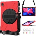 thumbnail image 2 of XYX Case for Lenovo Tab P11 Plus/Tab P11 11.0 inch Released 2021 with 360 Degree Rotating, Hand Strap, Shoulder Strap, Red, 2 of 7
