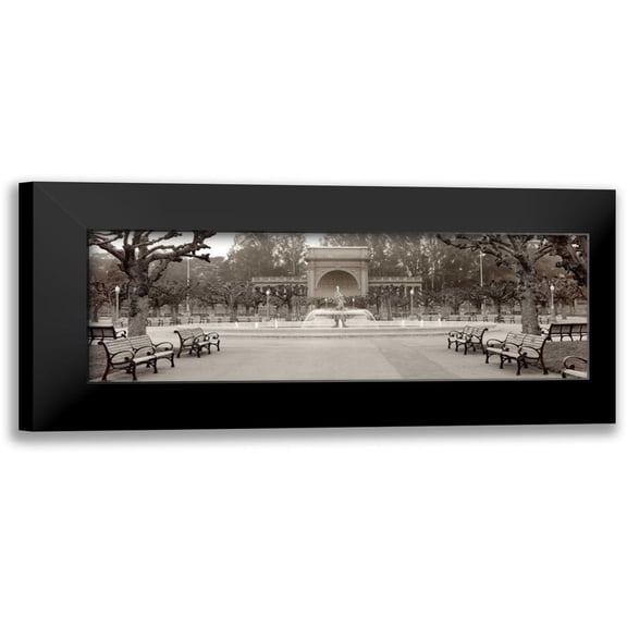 Blaustein, Alan 14x7 Black Modern Framed Museum Art Print Titled - Golden Gate Park Pano - 2