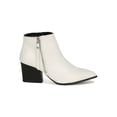 thumbnail image 2 of Women Pointy Toe Zipper Chunky Stacked Heeled Ankle Booties 19134, 2 of 6