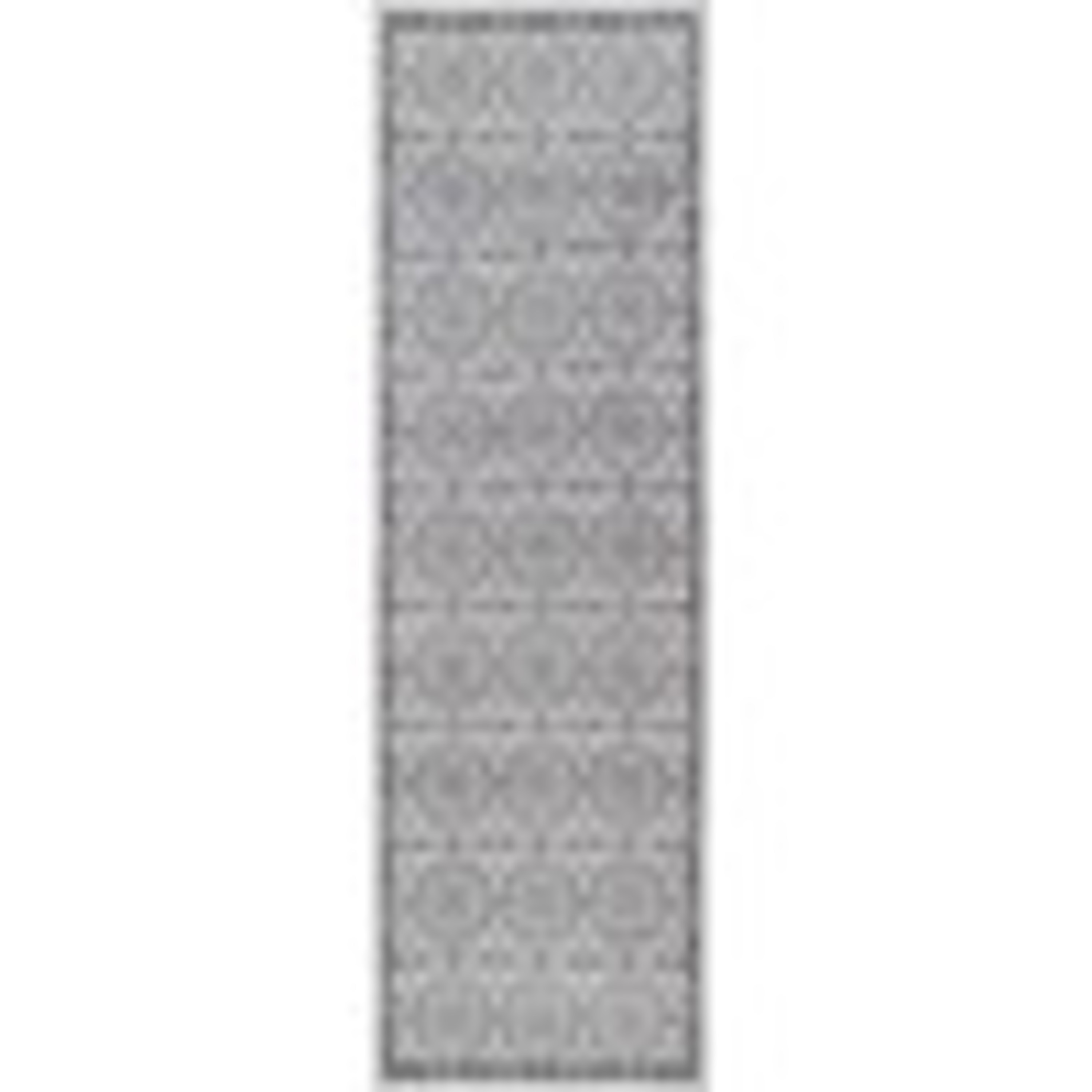 Hampton Traditional 2' x 10' Cream and Beige Polypropylene Indoor Area Rug