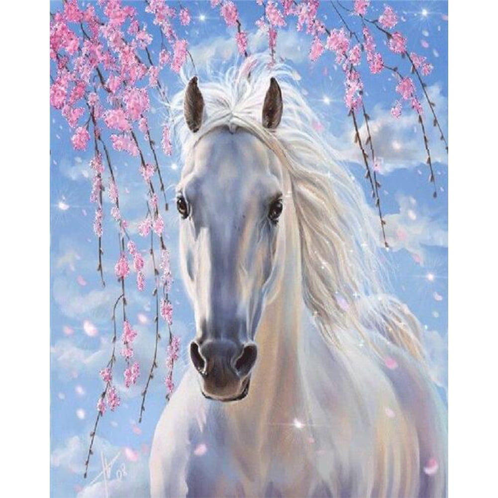 DIY Painting By Numbers Horse Animal Cat Drawing Art Canvas Kits Hand Painted