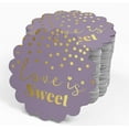 thumbnail image 4 of Inkdotpot 100 Pack Real Gold Foil Paper Tags Love Is Sweet Wedding Favor Hang Tags, 4 of 6