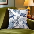 thumbnail image 6 of Nautical Pillow Covers Ocean Themed - Coastal Beach Decor Throw Pillow Cases with Watercolor Blue Sea Marine Life, Coral Starfish for Sofa Couch, Farmhouse Living Room, Bed, Outdoor Home Decor, 6 of 8
