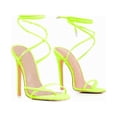 thumbnail image 4 of WIZUTIZ Summer New Style Large Size Strapped Roman Shoes Flip Flops High Heels Clearance Sales Yellow, 4 of 4
