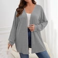 thumbnail image 2 of Women's Sweater Cardigan Lightweight Long Sleeve Open Front Plus Size Cardigan Fall Casual Jackets Fashion Coat, 2 of 6