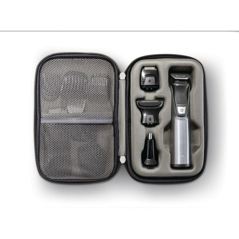  Philips Norelco Multi Groomer - Kit de aseo para hombre, 25  piezas para barba, cuerpo, cara, nariz y oído, afeitadora y cortadora de  pelo con estuche de almacenamiento premium, no necesita