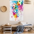 thumbnail image 2 of Soccer Tapestry, Colored Splashes All over Soccer Balls Score World Cup Championship Athletic Artful, Wall Hanging for Bedroom Living Room Dorm Decor, 40W X 60L Inches, Multicolor, by Ambesonne, 2 of 5