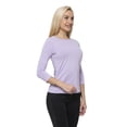 thumbnail image 3 of Womens Three Quarter Sleeve Blouse Casual Wear, XXL, Lilac, by Ambesonne, 3 of 4