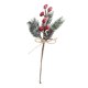 thumbnail image 1 of Guirnalda de flores artificiales de Navidad con ramas de bayas y púas florales de simulación rojo, 1 of 9