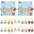thumbnail image 2 of 2 set Plant Stitch Markers Alloy Enamel Crochet Stitch Marker Charms Locking Stitch Marker DIY Handmade Gift for Knitting Weaving Accessories Quilting Handmade Jewelry, 2 of 6